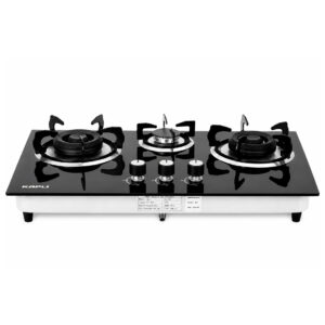 Premium Imported Built-In Hob – 3 Burner | Toughened Glass | Auto Ignition