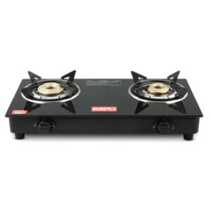 KAPLI Premium 2 Burner Manual Sleek & Compact Stove High Efficiency Burner For LPG Glass Manual Gas Stove